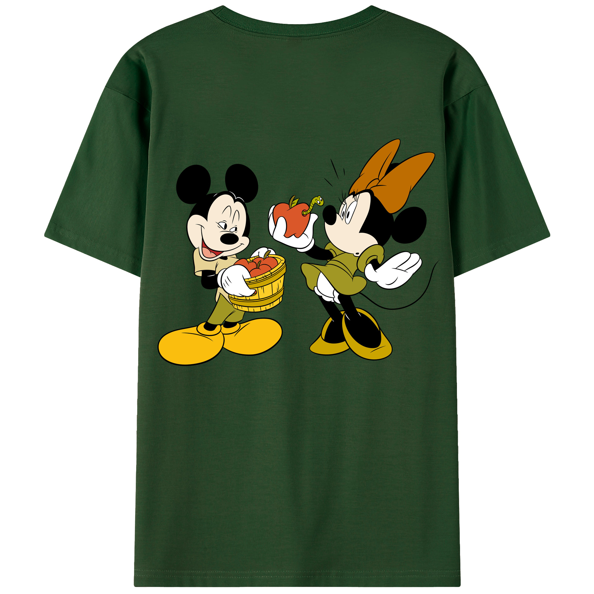 （画像用） ミッキーマウス Mickey Mouse 綿100％半袖Tシャツ（背面プリント）